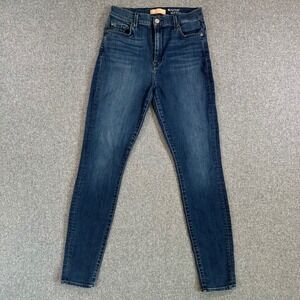 7 For All Mankind Blair Authentic High Waist Skinny Jeans Dark Blue Womens 29
